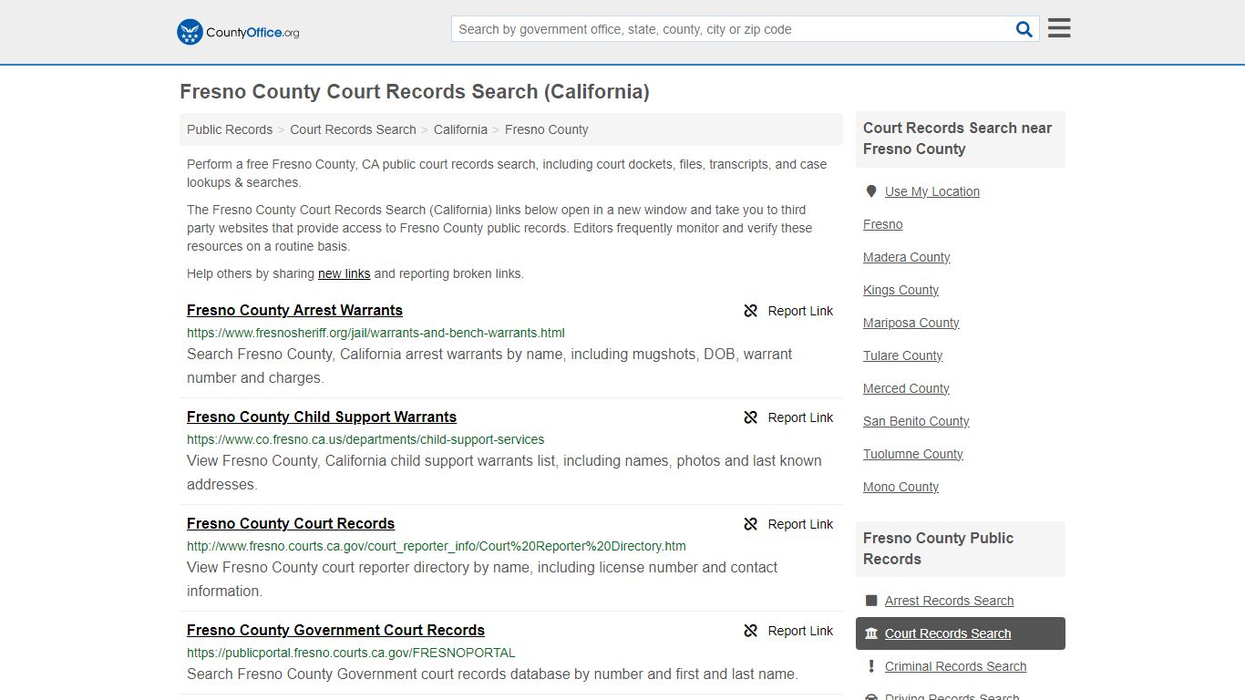 Fresno County Court Records Search (California) - County Office